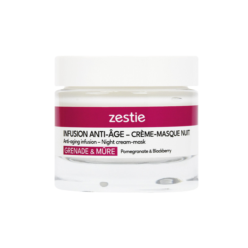 Infusion anti-âge – Crème-masque de nuit – Grenade & Mûre